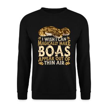 Boa Constrictor Serpent - Sweat-shirt Unisexe - noir - Devant - Alina (178cm) & Michal (187cm)
