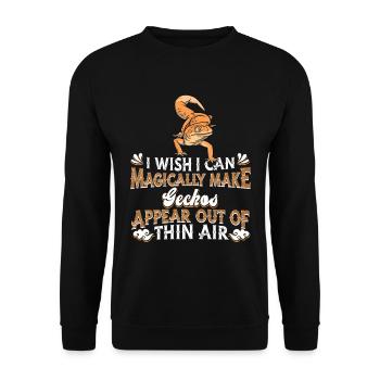 Gecke Lizard Reptile Lizard Lizard - Unisex Sweatshirt - black - Front - Alina (178cm) & Michal (187cm)
