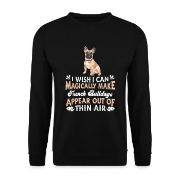 French Bulldog Frenchie Französische Bulldogge - Unisex Sweatshirt - black - Front - Alina (178cm) & Michal (187cm)