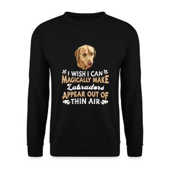 Labrador Hund - Unisex Pullover - Schwarz - Vorne - Alina (178cm) & Michal (187cm)