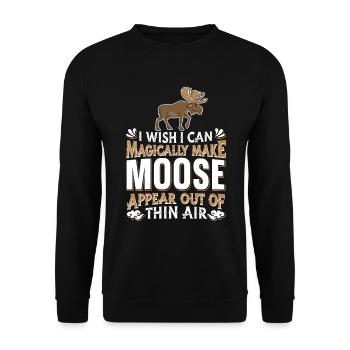 Elk - Unisex Sweatshirt - black - Front - Alina (178cm) & Michal (187cm)