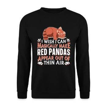 Chat Ours Panda Rouge - Sweat-shirt Unisexe - noir - Devant - Alina (178cm) & Michal (187cm)