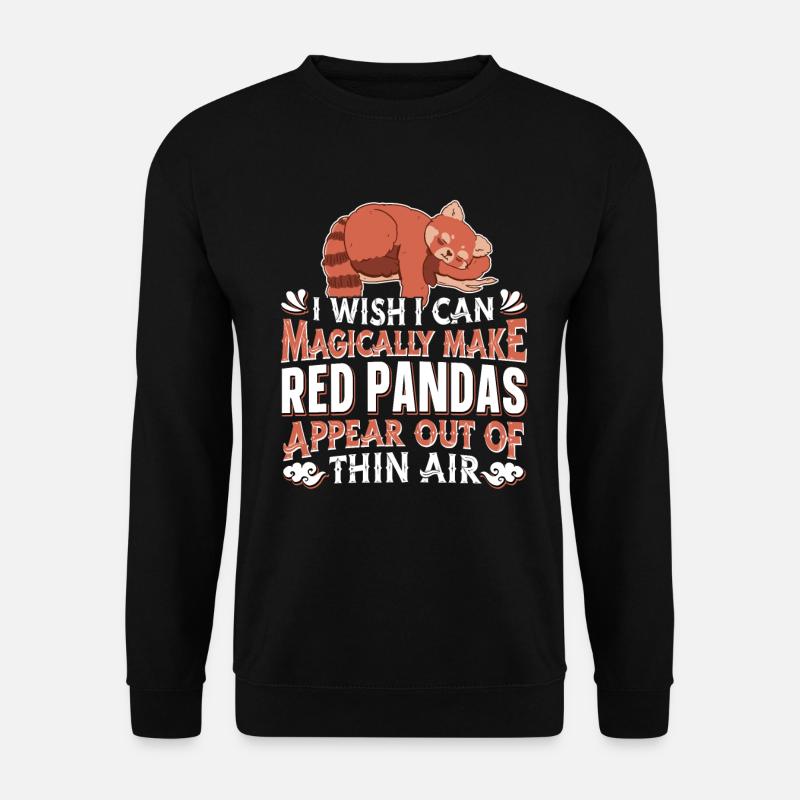 Chat Ours Panda Rouge - Sweat-shirt Unisexe - noir