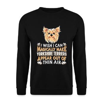 Yorkshire Terrier Dog - Unisex Sweatshirt - black - Front - Alina (178cm) & Michal (187cm)
