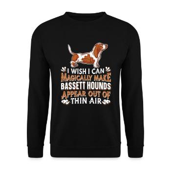 Bassett Hund Hund - Unisex Pullover - Schwarz - Vorne - Alina (178cm) & Michal (187cm)