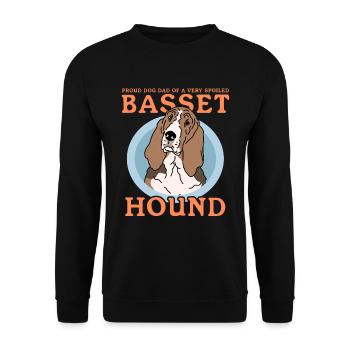 Basset Hound Papa Propriétaire de chien Propriétaire Cadeau - Sweat-shirt Unisexe - noir - Devant - Alina (178cm) & Michal (187cm)