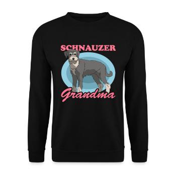 Schnauzer Grand-mère Chien Propriétaire de chien Cadeau - Sweat-shirt Unisexe - noir - Devant - Alina (178cm) & Michal (187cm)