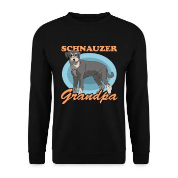 Schnauzer Grand-père Chien Propriétaire de chien Cadeau - Sweat-shirt Unisexe - noir - Devant - Alina (178cm) & Michal (187cm)