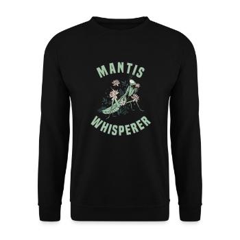 Praying mantis Insect lover Mantis - Unisex Sweatshirt - black - Front - Alina (178cm) & Michal (187cm)
