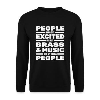 Sax Saxophone Saxophone Musician Jazz - Unisex Sweatshirt - black - Front - Alina (178cm) & Michal (187cm)