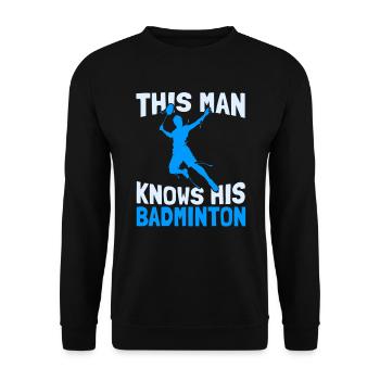 Badminton Federball - Unisex Pullover - Schwarz - Vorne - Alina (178cm) & Michal (187cm)