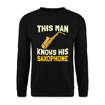 Sax Saxophone Saxophone Musician Jazz - Unisex Sweatshirt - black - Front - Alina (178cm) & Michal (187cm)