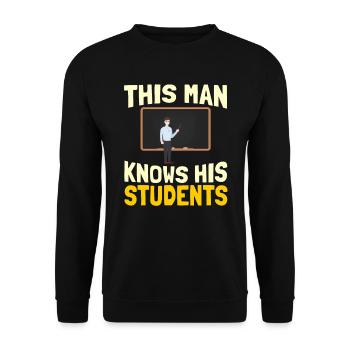 Lehrer Schule Schullehrer Pädagoge - Unisex Pullover - Schwarz - Vorne - Alina (178cm) & Michal (187cm)