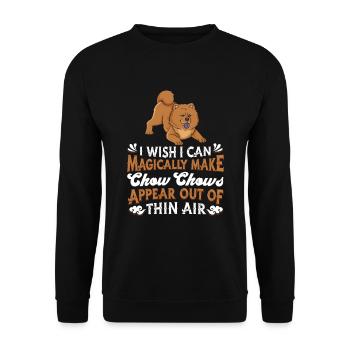 Chow Chow Dog - Unisex Sweatshirt - black - Front - Alina (178cm) & Michal (187cm)