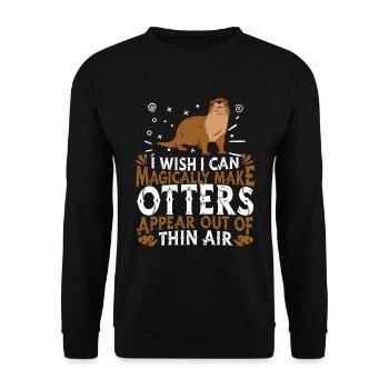 Loutre - Sweat-shirt Unisexe - noir - Devant - Alina (178cm) & Michal (187cm)