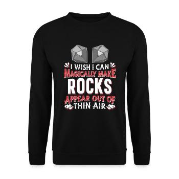 Geologist Stones Stone Collector Petrology - Unisex Sweatshirt - black - Front - Alina (178cm) & Michal (187cm)