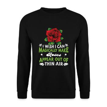 Rose Roses Rose Garden Gardener - Unisex Sweatshirt - black - Front - Alina (178cm) & Michal (187cm)