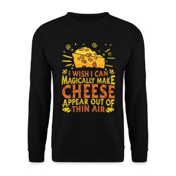 Cheese - Unisex Sweatshirt - black - Front - Alina (178cm) & Michal (187cm)