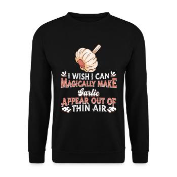 Garlic Spice Knobi Knofi - Unisex Sweatshirt - black - Front - Alina (178cm) & Michal (187cm)