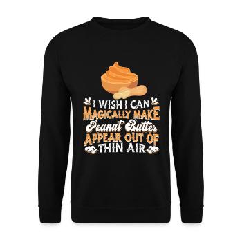 Erdnussbutter Beurre d’arachide Snack - Sweat-shirt Unisexe - noir - Devant - Alina (178cm) & Michal (187cm)