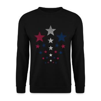 Patriotic Stars Drapeau américain Usa - Sweat-shirt Unisexe - noir - Devant - Alina (178cm) & Michal (187cm)