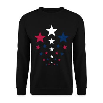 Patriotic Stars Drapeau américain Usa - Sweat-shirt Unisexe - noir - Devant - Alina (178cm) & Michal (187cm)