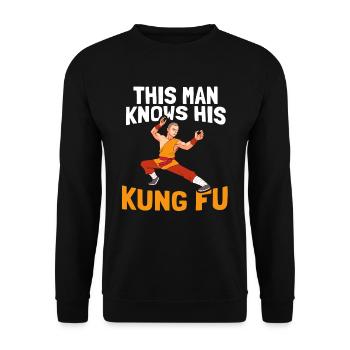 Kung Fu - Unisex Sweatshirt - black - Front - Alina (178cm) & Michal (187cm)