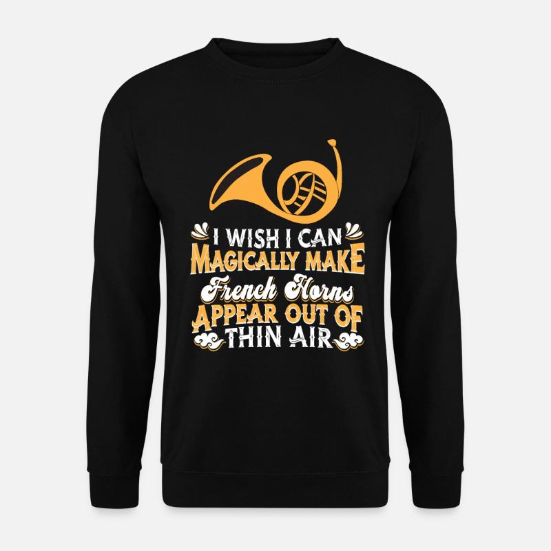 French Horn Hornist - Unisex Pullover - Schwarz
