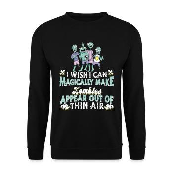 Zombie Monster Halloween - Unisex Pullover - Schwarz - Vorne - Alina (178cm) & Michal (187cm)