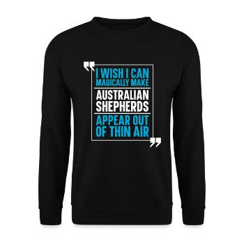 Australian Shepherd Dog - Unisex Sweatshirt - black - Front - Alina (178cm) & Michal (187cm)