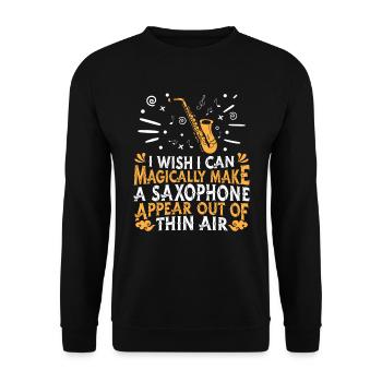 Sax Saxophone Saxophone Musician Jazz - Unisex Sweatshirt - black - Front - Alina (178cm) & Michal (187cm)
