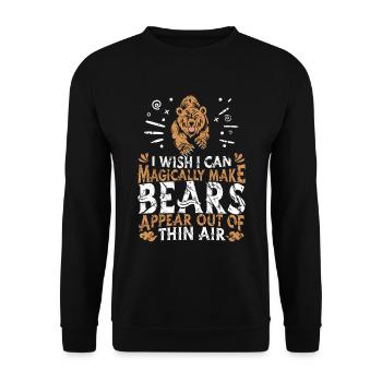 Grizzly Bear Brown Bear - Unisex Sweatshirt - black - Front - Alina (178cm) & Michal (187cm)