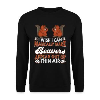 Beaver - Unisex Sweatshirt - black - Front - Alina (178cm) & Michal (187cm)
