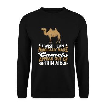 Les chameaux piétinent le dromadaire animal - Sweat-shirt Unisexe - noir - Devant - Alina (178cm) & Michal (187cm)