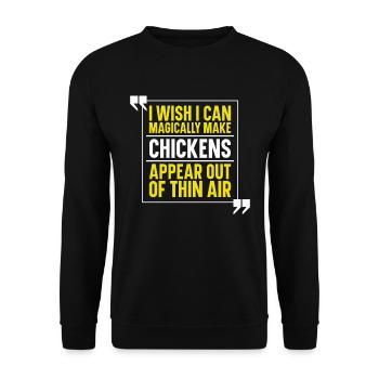 Chicken Farm Farmer Farmer Chicken Farmer - Unisex Sweatshirt - black - Front - Alina (178cm) & Michal (187cm)