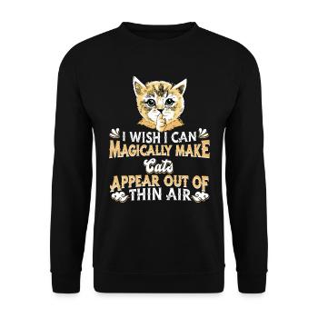 Location de chat Chat Domestique Cat - Sweat-shirt Unisexe - noir - Devant - Alina (178cm) & Michal (187cm)