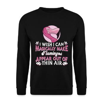Flamant - Sweat-shirt Unisexe - noir - Devant - Alina (178cm) & Michal (187cm)
