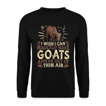 Ziege Bauer Landwirt Bauernhof Hirte - Unisex Pullover - Schwarz - Vorne - Alina (178cm) & Michal (187cm)