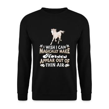 Cavalier Équitation Équitation - Sweat-shirt Unisexe - noir - Devant - Alina (178cm) & Michal (187cm)
