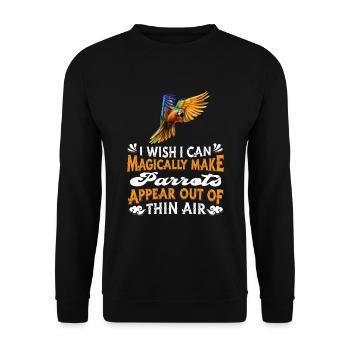 Perroquet - Sweat-shirt Unisexe - noir - Devant - Alina (178cm) & Michal (187cm)