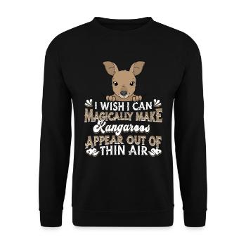 Kangaroo - Unisex Sweatshirt - black - Front - Alina (178cm) & Michal (187cm)