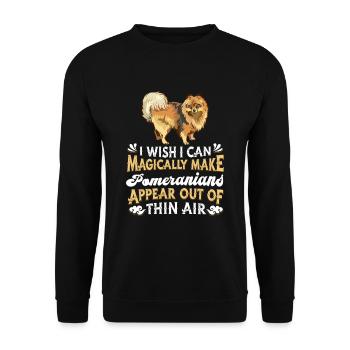 Pomeranian Dog - Unisex Sweatshirt - black - Front - Alina (178cm) & Michal (187cm)