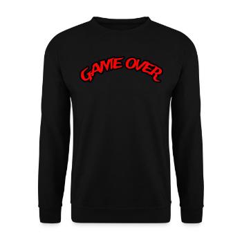 GAME OVER - Unisex Pullover - Schwarz - Vorne - Alina (178cm) & Michal (187cm)