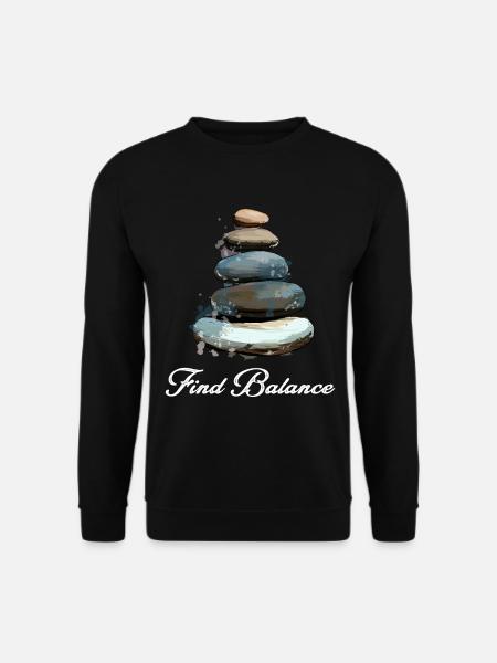 Rock Balancing Stone Stacking Balance - Unisex Sweatshirt - black