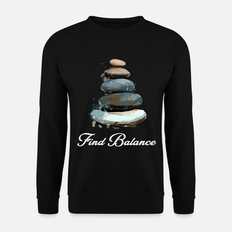 Rock Balancing Stone Stacking Balance - Unisex Sweatshirt - black