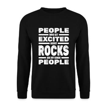 Geologist Stones Stone Collector Petrology - Unisex Sweatshirt - black - Front - Alina (178cm) & Michal (187cm)