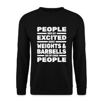 Power Triathlon Powerlifting Powerlifter - Unisex Sweatshirt - black - Front - Alina (178cm) & Michal (187cm)