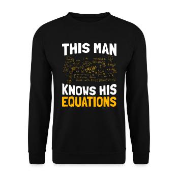 Professeur de mathématiques Mathématicien Professeur de mathématiques Mathématiques - Sweat-shirt Unisexe - noir - Devant - Alina (178cm) & Michal (187cm)
