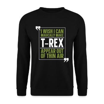 T-Rex Tyrannosaurus Rex - Sweat-shirt Unisexe - noir - Devant - Alina (178cm) & Michal (187cm)