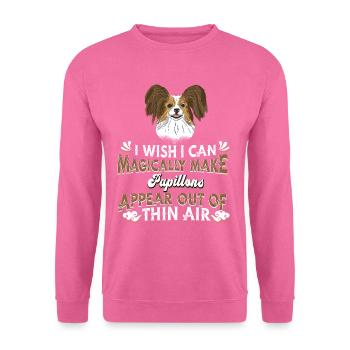 Papillon Dog - Unisex Sweatshirt - pink - Front